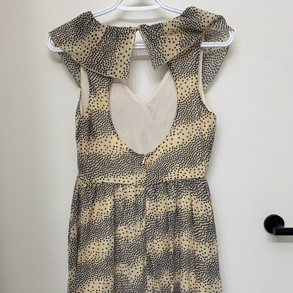 polka dot open back dress